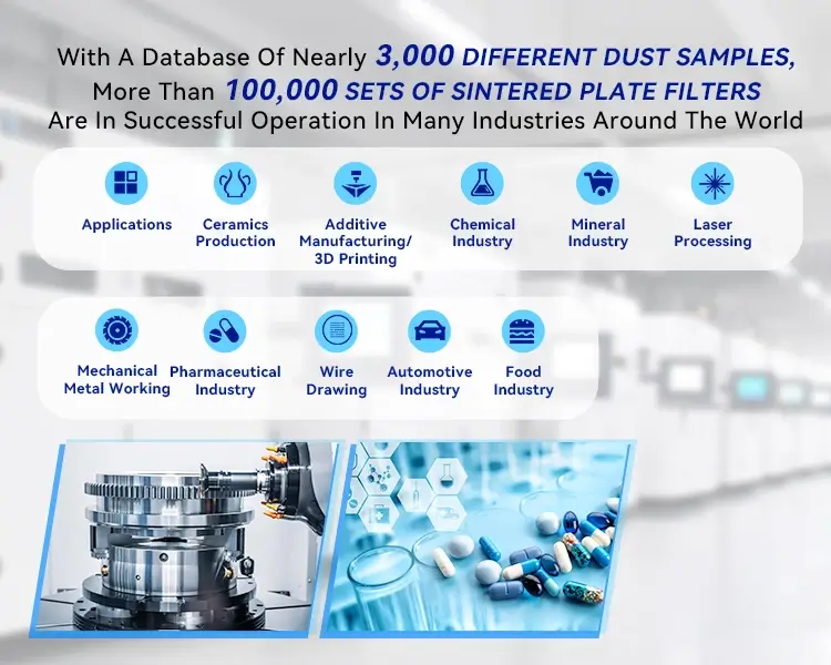 the applications of herding sinter plate filter